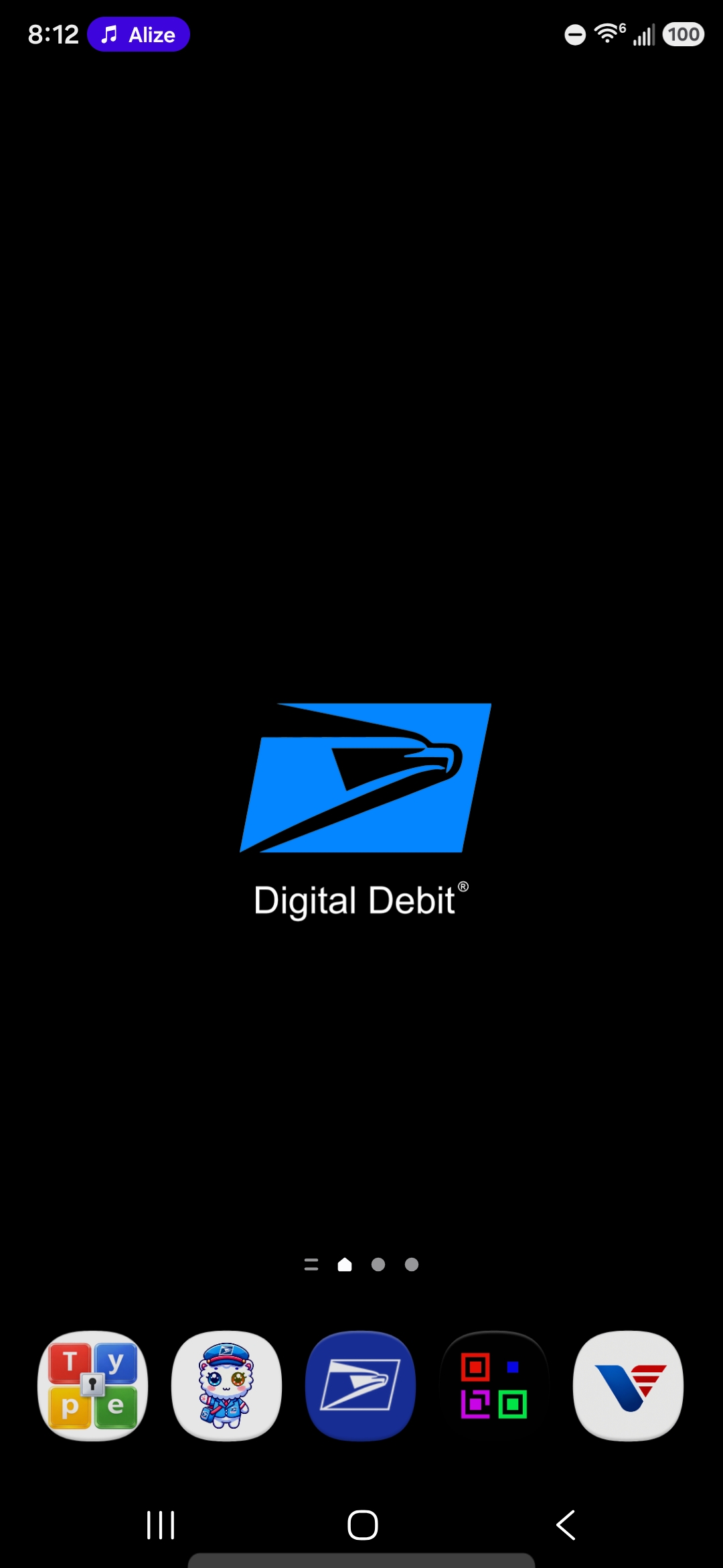 Dualscan OS home screen with five preserved OEM dock apps